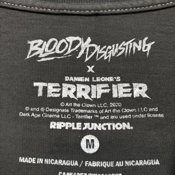 Bloody Disgusting x Terrifier Art the Clown Horror Graphic T-Shirt Size Medium - Picture 4 of 4